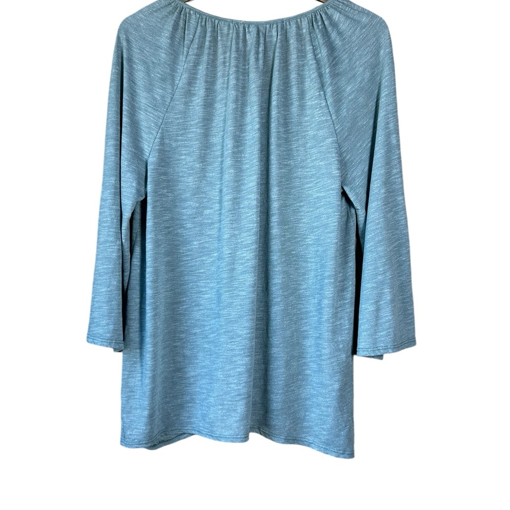 NWT Michael Stars 3/4 Sleeve Brooklyn Jersey Notch Tee OS - Picture 3 of 6